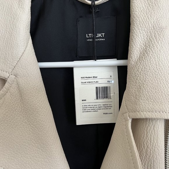 LTH JKT Kas Modern Biker Jacket in Blanc- NWT - Picture 3 of 10